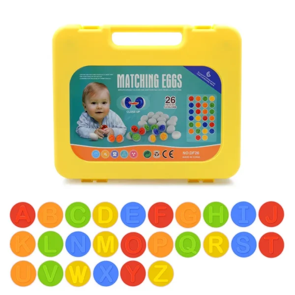6/12PCS Montessori Smart Eggs In Cup Education Early Learning Geometric Shape Math Alphabet Puzzle Sorter Game Baby Toy Children - Image 5