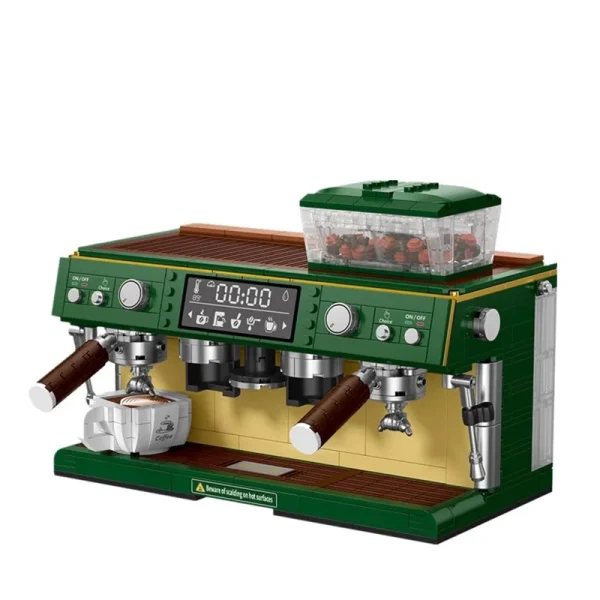 Retro coffee machine, bread machine, small pieces, assembled building blocks, series of educational toys, Christmas birthday gif - Image 2