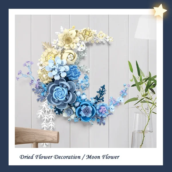 Moon Flower Building Blocks New Home Decor DIY Assembled Flower Bouquet Assembly Toy - Image 6