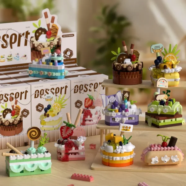 Birthday Gifts DIY Mini Cake Decorations Kids Building Blocks Toys Mini Bricks Dessert Food Sets Educational Toys - Image 2