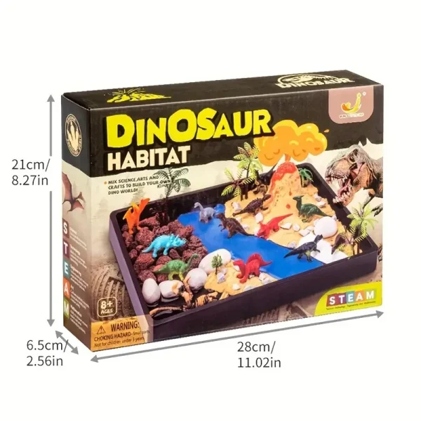 Dinosaur Habitat Experiment Set with,Encourages Creativity,Dinosaur Models to Develop Hands-on Skills,Jurassic Dinosaur Toys Set - Image 3