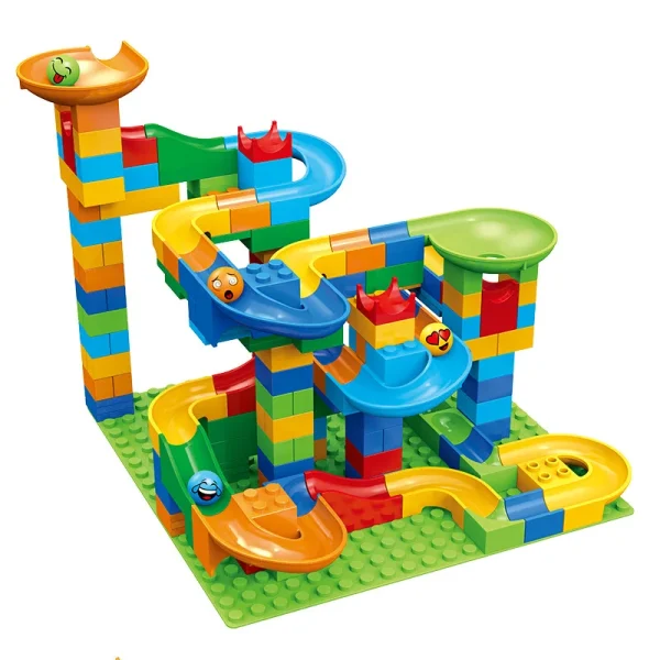 88-514PCS Marble Race Run Blocks Maze Ball Track Toy Compatible city Building Blocks Funnel Slide Blocks Toys DIY Bricks Toys - Image 2
