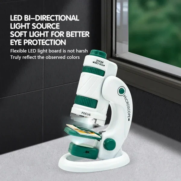 Children's Microscope Toys Science Kit Portable Lab Microscopes Biological Science Educational Learn Super Toys for Children - Image 4