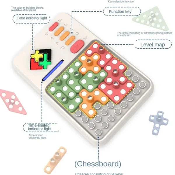 Puzzle Game Super Building Blocks Intelligent Puzzle Game 1000+Upgrades Challenge Brainstorming Puzzle Interactive Fingertip Toy - Image 2