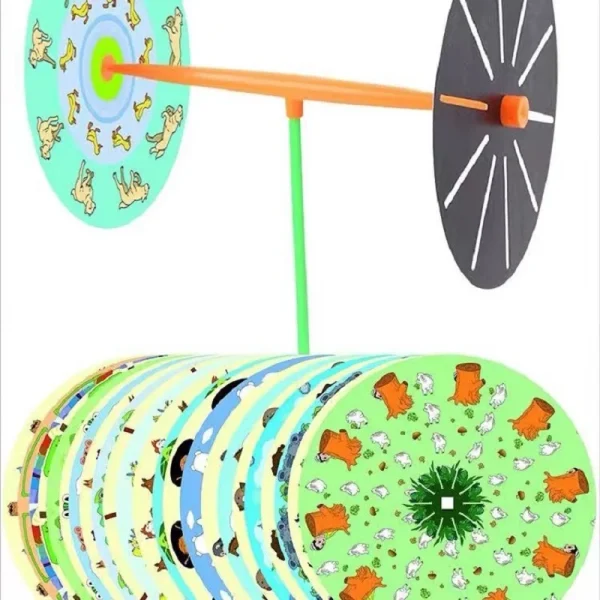 STEAM Phenakistoscope Mirror Animation Set Early Learning Toy for Kid Science Visual persistence Experiment Educational Lab Kit - Image 5