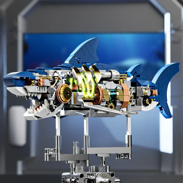 687 PCS Ideas Shark Building Block Set with Display Stand Sea Animals Building Blocks Toys for Kids Adults Ocean Lovers - Image 6