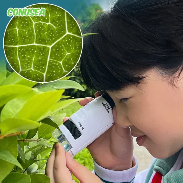 Children's Microscope Toys Science Kit Portable Lab Microscopes Biological Science Educational Learn Super Toys for Children - Image 2